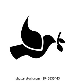 dove icon or logo isolated sign symbol vector illustration - high quality black style vector icons
