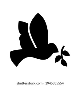 dove icon or logo isolated sign symbol vector illustration - high quality black style vector icons
