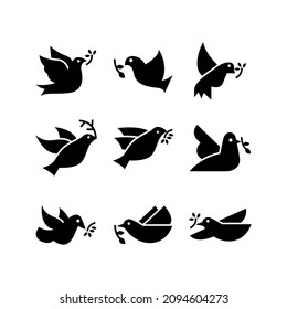 dove icon or logo isolated sign symbol vector illustration - Collection of high quality black style vector icons
