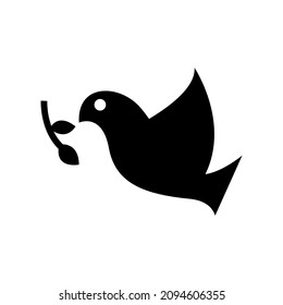 dove icon or logo isolated sign symbol vector illustration - high quality black style vector icons
