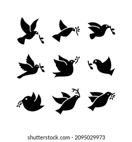 dove icon or logo isolated sign symbol vector illustration - Collection of high quality black style vector icons
