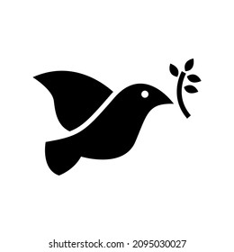 dove icon or logo isolated sign symbol vector illustration - high quality black style vector icons
