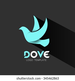 Dove Icon Logo Template