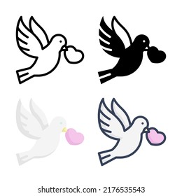 Dove Icon Set Style Collection