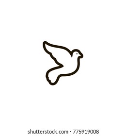 dove icon. sign design