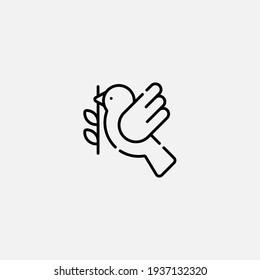 Dove icon sign vector,Symbol, logo illustration for web and mobile