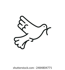 Dove icon. Simple dove icon for social media, app, and web design. Vector illustration