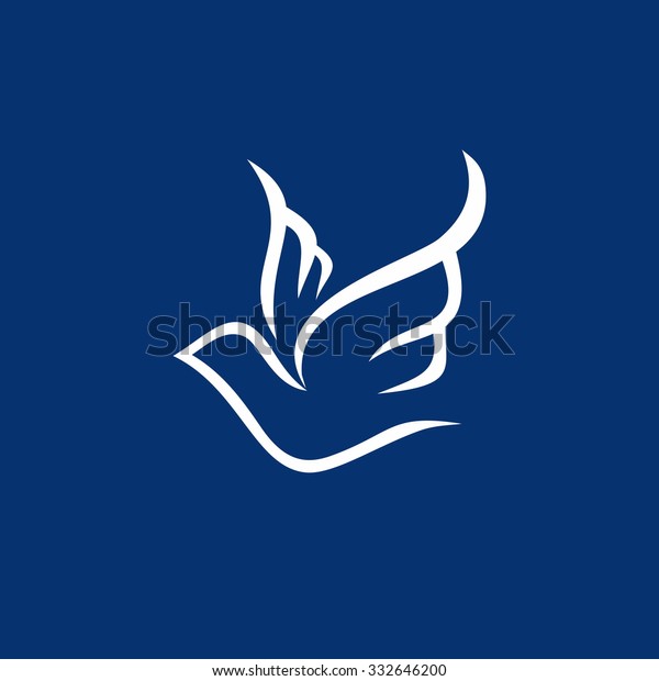 Dove Icon Symbol Holy Spirit Stock Vector (Royalty Free) 332646200