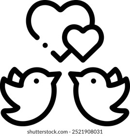 dove icon. Thin Linear Style Design Isolated On White Background