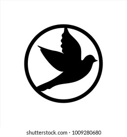 Dove icon in trendy flat style isolated on background. dove icon page symbol for your web site design Clock icon logo, app, UI. dove icon Vector illustration, EPS10.