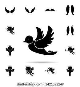 dove icon. Universal set of angel and demon for website design and development, app development