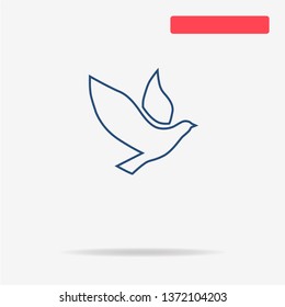 Dove icon. Vector concept illustration for design.