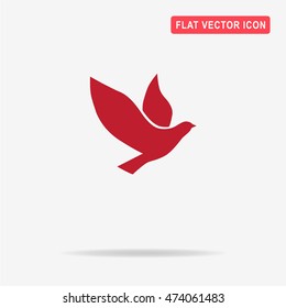 Dove icon. Vector concept illustration for design.