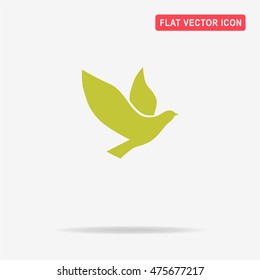 Dove icon. Vector concept illustration for design.