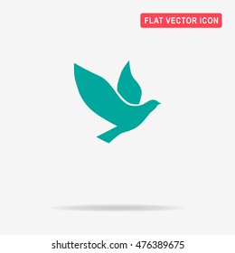 Dove icon. Vector concept illustration for design.