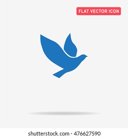 Dove icon. Vector concept illustration for design.
