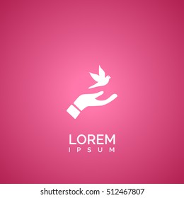  dove icon. vector illustration