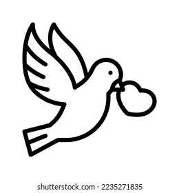 Dove icon vector illustration logo template isolated on white background