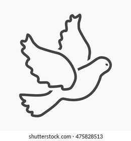 Dove icon of vector illustration for web and mobile