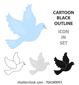 Dove icon of vector illustration for web and mobile