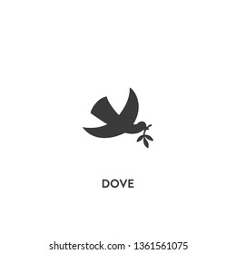 dove icon vector. dove sign on white background. dove icon for web and app
