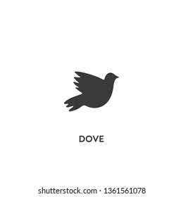 dove icon vector. dove sign on white background. dove icon for web and app