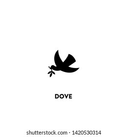 dove icon vector. dove sign on white background. dove icon for web and app