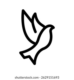 Dove Icon Vector Symbol Design Illustration