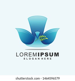 Dove illustration vector design template