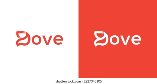 
Dove Letter Mark Logo Design Template. Dove Logo. D Letter Dove Logo Template