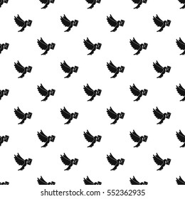 Dove with letter pattern. Simple illustration of dove with letter vector pattern for web