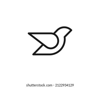 Dove line icon. Vector symbol in trendy flat style on white background. Bird sing for design.