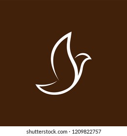 Dove Line vector Logo element. Bird design collection. Vector illustration