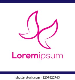 Dove Line vector Logo element. Bird design collection. Vector illustration