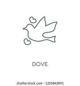 Dove linear icon. Dove concept stroke symbol design. Thin graphic elements vector illustration, outline pattern on a white background, eps 10.