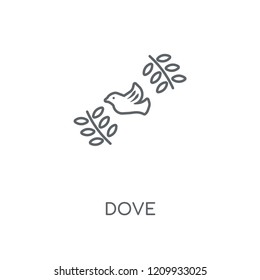 Dove linear icon. Dove concept stroke symbol design. Thin graphic elements vector illustration, outline pattern on a white background, eps 10.