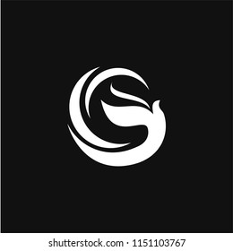 Dove Logo Design black background