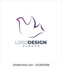 dove logo design illustration. bird logo elements