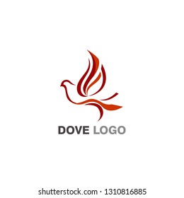 Dove Logo Design Stock Vector