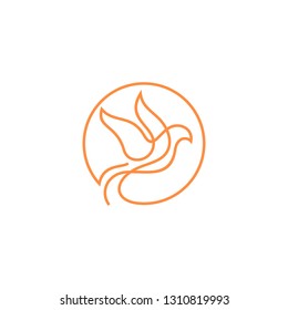 Dove Logo Design Stock Vector