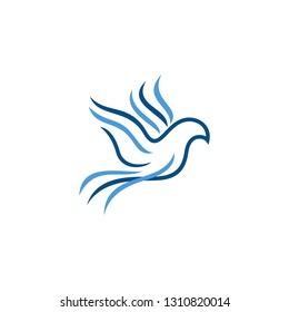 Dove Logo Design Stock Vector