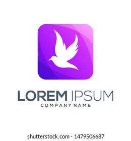 dove logo design vector abstarct