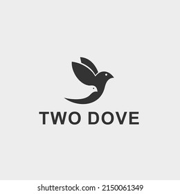 dove logo design vector illustration on white background