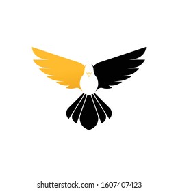 Dove logo icon Vector. Abstract Flying dove logo elegant silhouette design vector Line art style. Dove logo, emblem, template vector illustration design on a white background.