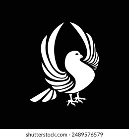 Dove logo icon vector illustration