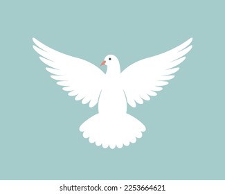 Dove logo. Isolated dove on white background. Bird