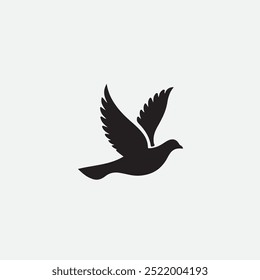 Dove logo, peace, wild logo fully editable vector template