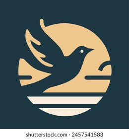 dove logo symbolizes peace, simple design. company logo, fashion brand