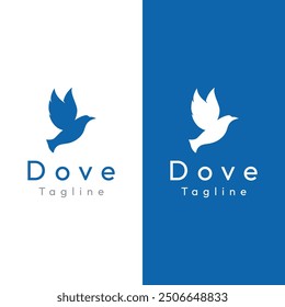 Dove logo template with creative ideas inspired by the symbols of peace and freedom.