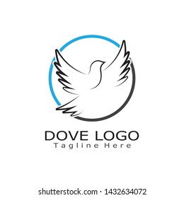 Dove Logo Template vector illustration